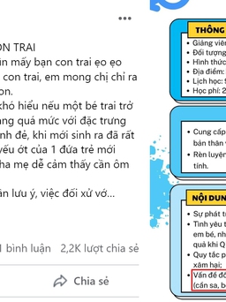 Chuyên gia giáo dục mở khóa học 'rèn nam tính cho con trai' gây tranh cãi