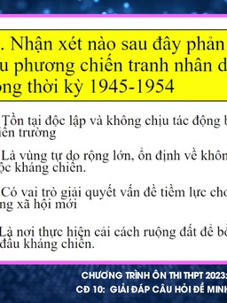 ÔN THI THPT 2023 | Môn Lịch sử | Chuyên đề 10 | Giải đề minh họa câu 37 - 40
