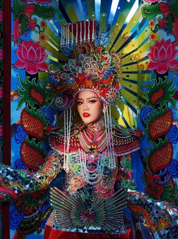 Trang phục truyền thống của Đặng Thanh Ngân tại Hoa hậu Siêu quốc gia