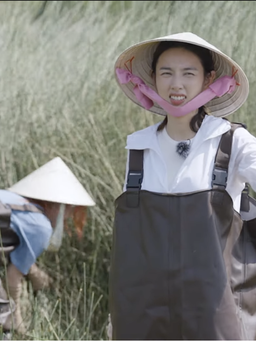 Hoa hậu Thùy Tiên thử làm nông, 'tuyệt vọng' vì quá vất vả