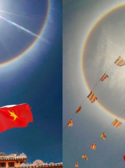 Kỳ thú hiện tượng hào quang quanh mặt trời ở An Giang gây sốt mạng xã hội