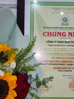 Nệm Thắng Lợi vinh dự được bầu chọn 'Hàng Việt Nam chất lượng cao, Chuẩn hội nhập'