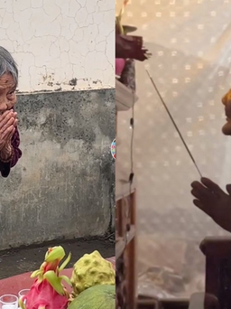 Cụ bà 103 tuổi vượt gần 300 km về quê thắp nhang ngày giỗ mẹ