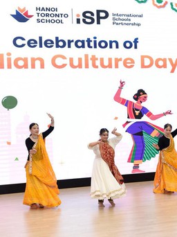Học sinh được trải nghiệm văn hóa Ấn Độ ngay tại Hà Nội