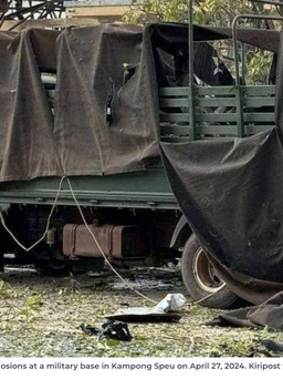 Nổ lớn tại Campuchia, 20 binh sĩ thiệt mạng