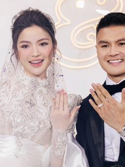 Chu Thanh Huyền diện váy nửa tỉ đồng trong đám cưới với Quang Hải