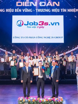 Nền tảng tuyển dụng job3s.vn giành giải thưởng Top 10 thương hiệu bền vững quốc gia