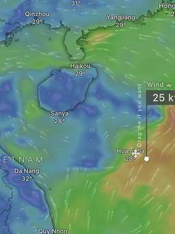 Áp thấp giật cấp 8 trên Biển Đông sắp mạnh thành áp thấp nhiệt đới