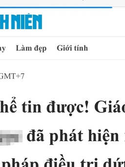 Mạo danh Báo Thanh Niên quảng cáo sản phẩm hỗ trợ 
trị tiểu đường