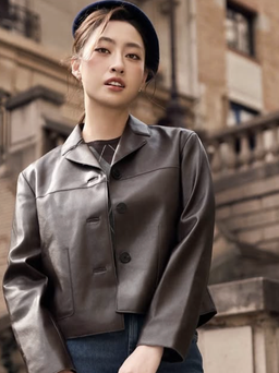 Diện áo khoác da chuẩn fashionista cho ngày thu thêm chất