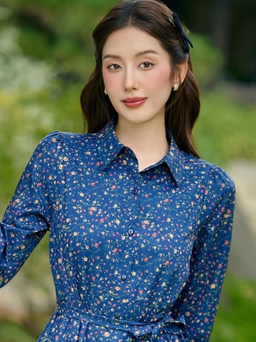 Váy sơ mi họa tiết, đơn sắc là bạn đồng hành hoàn hảo nhất mùa