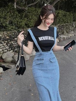 Chân váy đuôi cá denim bắt trọn từng khoảnh khắc thanh lịch