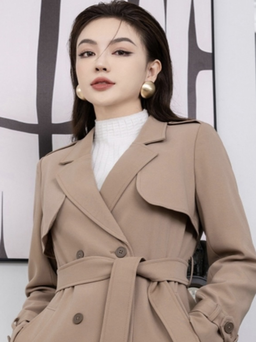 Áo măng tô thắt eo 'quyền lực', vừa ấm vừa tôn dáng