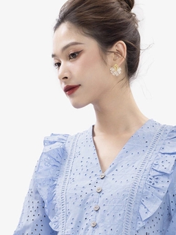 Nhẹ nhàng, thuần khiết với trang phục xanh pastel