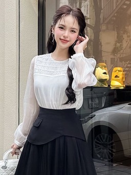 Chân váy lưới - điểm chạm của vẻ đẹp thanh thoát