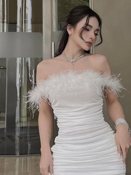 Vẻ đẹp bay bổng nhẹ nhàng với váy phối lông