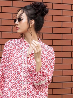 Váy áo họa tiết dân gian cách điệu giúp nàng giấu dáng hoàn hảo