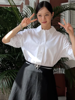 Chuẩn 'nàng thơ hiện đại' nhờ diện áo sơ mi trắng