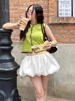 Sắc xanh lá chiếm trọn tủ đồ ngày hè