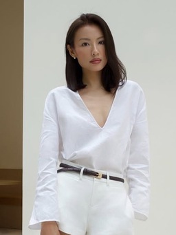 Thanh lịch mà không 'kén' dáng với sắc trắng đơn giản
