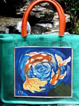 Túi tái chế từ lưới đánh cá cũ đi chợ, đi chơi