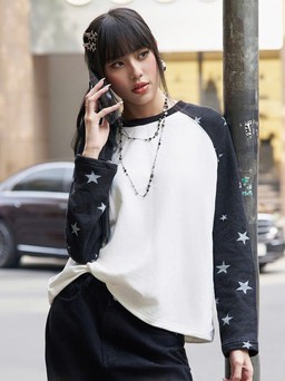 Áo tay raglan, điểm nhấn cá tính cho những tín đồ yêu sự tối giản