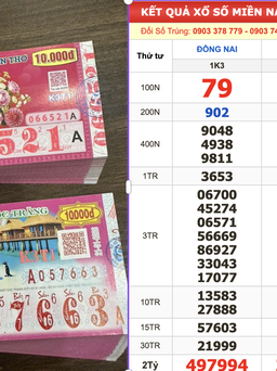 Xổ số miền Nam ngày 21 tháng 1: Cả 2 đài đều xuất hiện dãy số trúng 2 giải