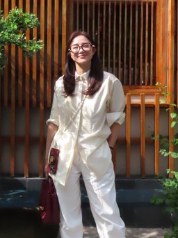 Áo sơ mi phối quần dáng suông chuẩn phong cách hiện đại