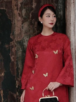 Nâng tầm khí chất cổ điển ngày tết với băng đô đỏ