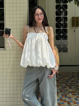 Áo babydoll và quần jeans: Công thức phối đồ sành điệu đang được yêu thích