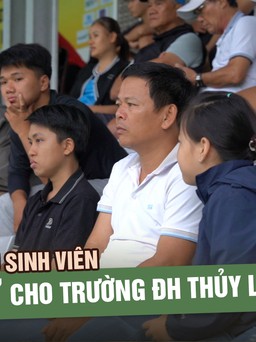 Cựu sinh viên trường ĐH Thủy Lợi ‘truyền lửa’ đam mê cho con từ khán đài TNSV THACO Cup 2026