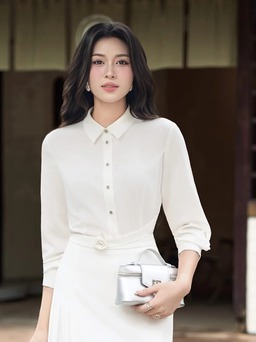 Diện áo sơ mi lụa ít nhăn, tăng vẻ chỉn chu nơi công sở