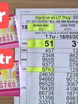 Xổ số miền Nam ngày 18 tháng 3: Cọc vé trúng số đài Đồng Nai xuất hiện