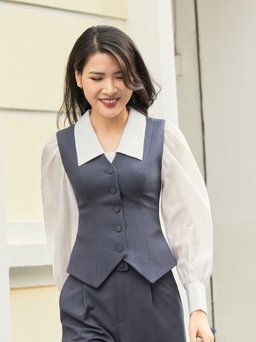 Phối áo sơ mi cùng gile, công thức 'vàng' cho phong cách thanh lịch