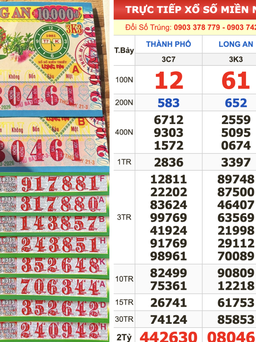 Xổ số miền Nam ngày 21 tháng 3: Bất ngờ vé trúng 2 giải đài Long An