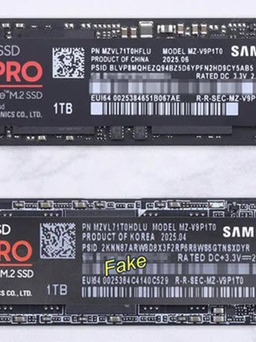 Ổ SSD cao cấp của Samsung bị làm giả tinh vi