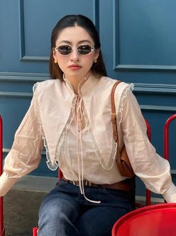 Áo blouse cách điệu mang chút điệu đà cho ngày hè