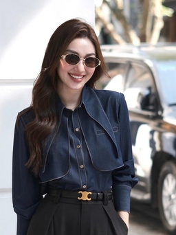 Vừa thoải mái vừa sang trọng với quần culottes cùng áo sơ mi