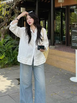 Phong cách tối giản với áo sơ mi, áo blouse và quần jeans