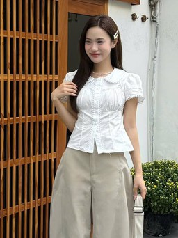 Mặc đẹp không khó ngày hè với những kiểu áo tay ngắn