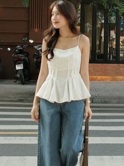 Quần ống rộng phủ sóng thời trang công sở đầu thu