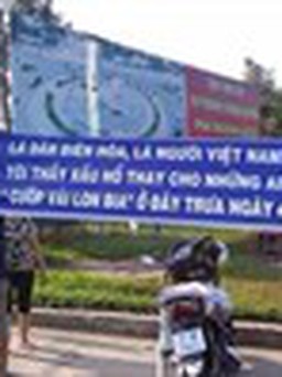 Treo băng rôn 'xấu hổ' về hành động 'hôi bia' ở Biên Hòa
