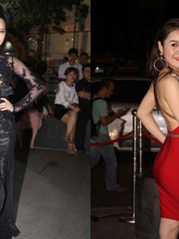 Hải Băng diện váy xuyên thấu, Quế Vân khoe lưng trần