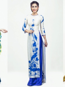 'Soi' áo dài của Lô Hương Trâm tại Hoa hậu Quốc tế 2013