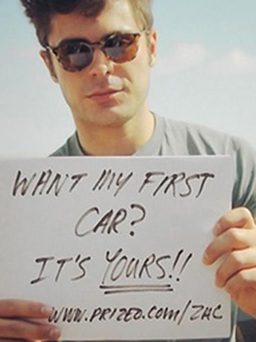 Zac Efron hiến xe hơi làm từ thiện
