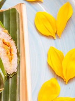 Thử làm món xôi cuộn nhân tôm kiểu Mã Lai