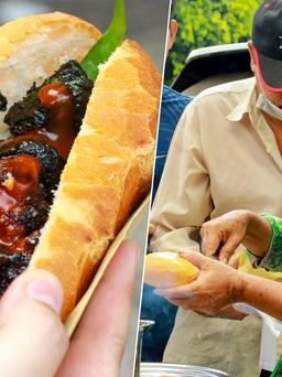 Bánh mì bò lá lốt bán trong 3 tiếng, ô tô đậu dài đợi mua không được