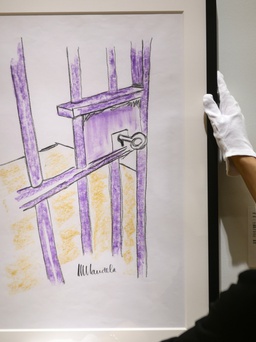 Hơn 112.000 USD cho tranh màu sáp vẽ cửa phòng giam của Nelson Mandela