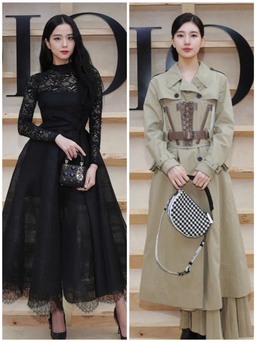 Có mặt tại show Dior, Jisoo và Suzy “cân" trọn trang phục, đẹp bất chấp camera thường