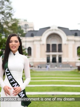 Miss Earth Việt Nam thi bikini và giới thiệu ống hút cỏ bảo vệ môi trường